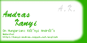 andras kanyi business card